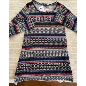 Kohl’s Juniors Long Sleeve Print Shirt Dress